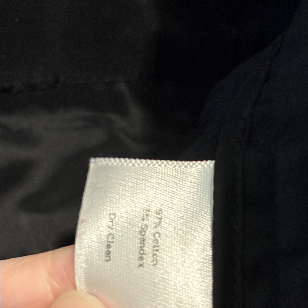 Talbots Signature Black Career Trousers Size 14 Straight Leg Work Pants - Picture 10 of 11